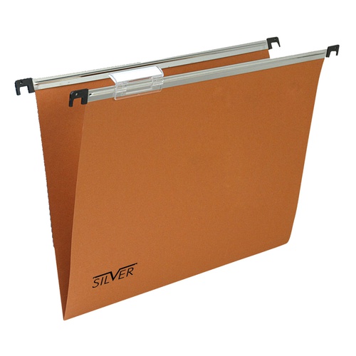 Cartella sospesa Silver - cassetto - interasse 39 cm - fondo V - 31,2 x25 cm -  arancio - Bertesi