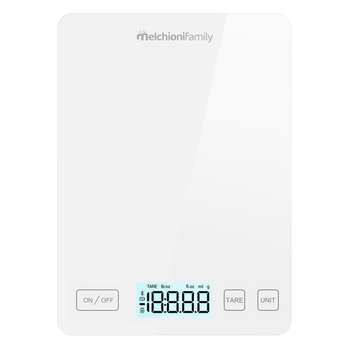Bilancia da cucina Smarty - con connessione wi-fi - peso massimo 5 kg -bianco - Melchioni family