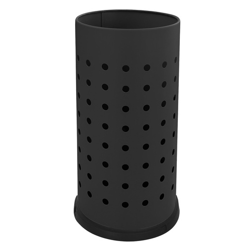 Portaombrelli forato - diametro 24 cm - H 48 cm - 21 L - acciaio - nero- Stilcasa