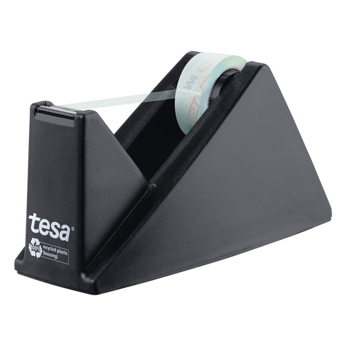 Dispenser da tavolo Eco & Crystal per nastri da 1,9 cm - incluso rotolo19 mm x 10 m - Nero - Tesa
