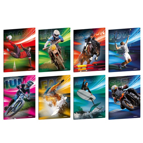 Maxiquaderno Sport Emotions - A4 - 1 rigo c/margine - 21 fogli - 80 gr - Blasetti