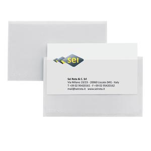 Portabiglietti da visita autoadesivi Eticard T - PVC - 5,5x9 cm - trasparente - Sei Rota - conf. 10 pezzi