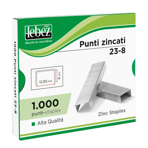 Punti KH - 23/17 - alti spessori - acciaio zincato - metallo - Lebez - conf. 1000 pezzi C30876