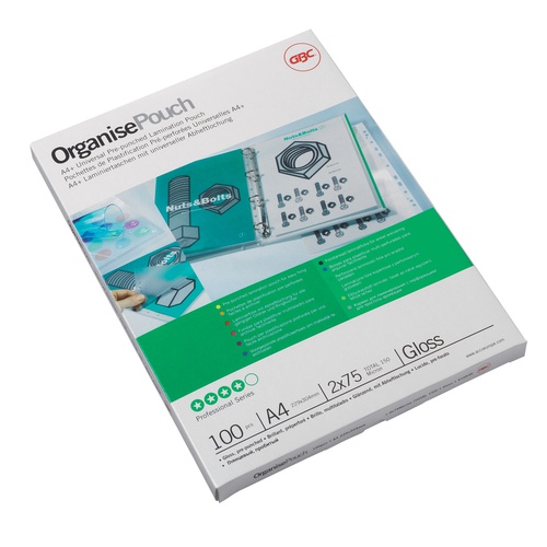 Pouches - A4 - 216x303 mm - 2x75 micron - GBC - scatola 100 pezzi C1066