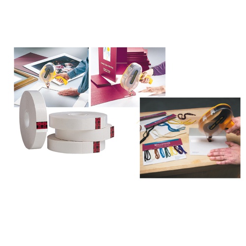 Nastro biadesivo per dispenser ATG - senza supporto - 12 mm x 33 m - trasparente - Scotch
