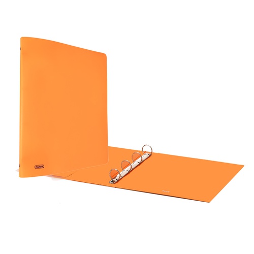 Raccoglitore Europa Neon - 4 anelli tondi 30 mm - dorso 4 cm - 22x30 cm- arancio neon - Favorit