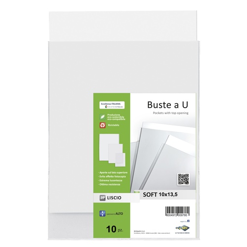 Buste a sacco Soft - PPL - 10x13,5 cm - liscio - trasparente - Sei Rota- conf. 10 pezzi