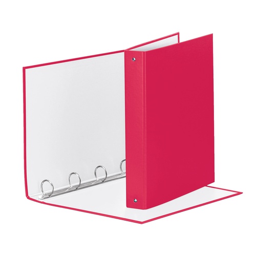 Raccoglitore Meeting - 4 anelli tondi 30 mm - dorso 4 cm - 22 x 30 cm -PPL - fucsia - Esselte