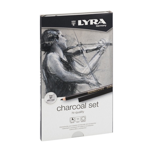 Carboncini in matita e stick di qualità Rembrandt Charcoal Set - Lyra -astuccio metallo