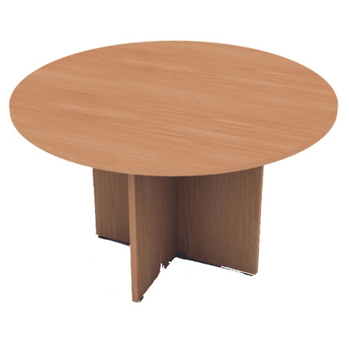 Tavolo riunione Easy - 4 posti - diametro 120 cm - altezza 72 cm - nocechiaro