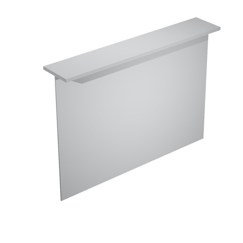 Sopralzo reception per scrivanie Easy - 160 x 30 x 115 cm - grigio