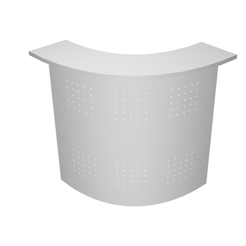 Sopralzo angolare reception Easy - 90 gradi - 96,5 x 96,5 x 115 cm - grigio/metallo