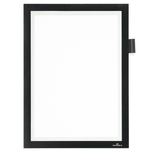 Cornice adesiva Duraframe Note - pannello magnetico - A4 (21 x 29,7 cm)- nero - Durable