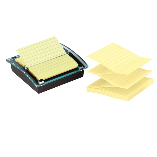 Dispenser Post it® Super Sticky - giallo Canary™ - a righe - 101 x 101mm - 90 fogli - Post it®