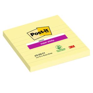Blocco foglietti - giallo Canary™ - a righe - 101 x 101mm - 70gf - Post it®