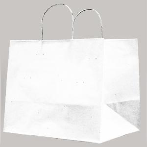 Shopper in carta - maniglie cordino - 32x20x33 cm - bianco - conf. 25 sacchetti