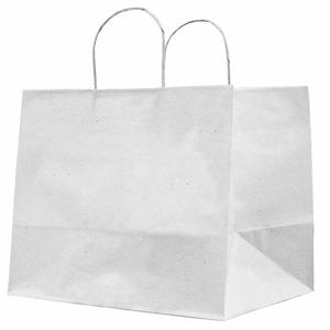 Shopper in carta - maniglie cordino - 32 x 20 x 33cm - avorio - conf. 25 sacchetti
