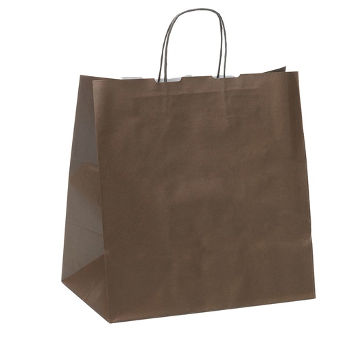 Shopper in carta - maniglie cordino - 32 x 20 x 33cm - avana - conf. 25 sacchetti