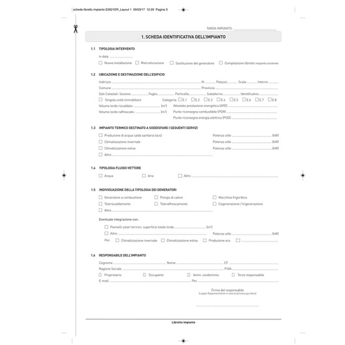 Libretto impianto climatizzazione Emilia Romagna - 297 x 210mm - 48 fogli - Edipro