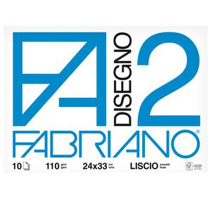 Album F2 -24x33cm - 10 fogli - 110gr - liscio - punto metallico - Fabriano