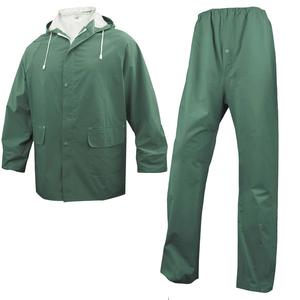 Completo impermeabile EN304 - giacca + pantalone - poliestere/PVC - taglia M - verde - Deltaplus