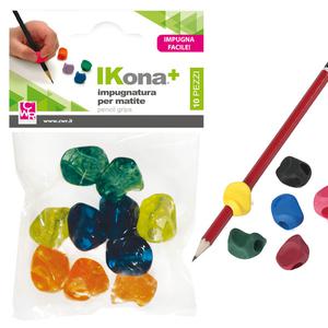 Impugnature per matite - gomma - colori assortiti - CWR - conf. 10 pezzi