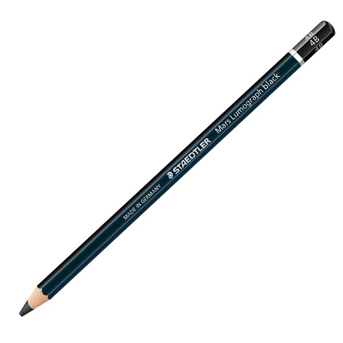 Matita di grafite tipo carboncino Mars Lumograph Black - gradazione 4B - Staedtler - conf. 12 pezzi