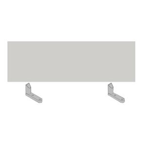 Pannello divisorio per scrivania multiple Agorà - 180x32 cm - bianco - Artexport