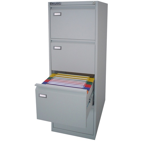 Classificatore Kubo - per cartelle sospese - 4 cassetti - 46x62x132cm - grigio - Bertesi