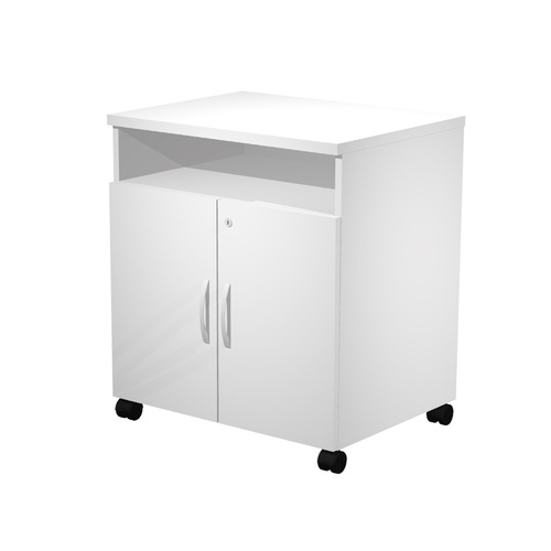 Mobile Agorà - di servizio - su ruote - 68 x 52 x 77 cm - bianco