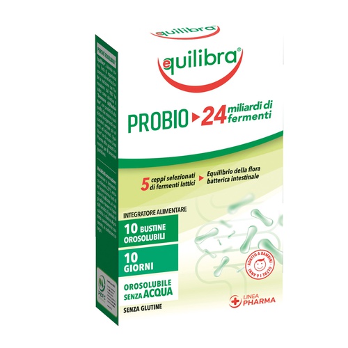 Integratori ProBio 24 miliardi di fermenti - 10 bustine orosolubili (25gr cad.) - Equilibra