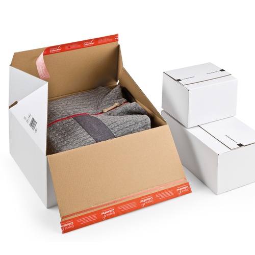 Scatola e-commerce - per spedizioni - 30,6 x 18,6 x 12,7 cm - cartone -bianco - ColomPac