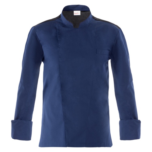 Giacca cuoco Raul - da uomo - manica lunga - taglia XXL - blu - Giblor's