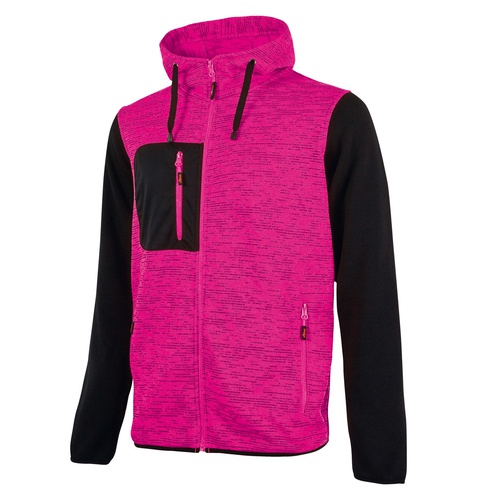 Felpa donna Rainbow Lady - taglia L - grigio/fucsia - U-Power