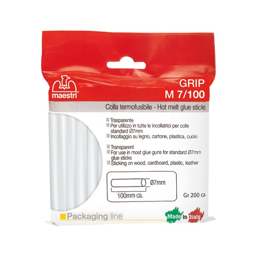 Colla termofusibile M7/100 - diametro 7 mm - lunghezza 10 cm - 200 gr -trasparente - Romeo Maestri