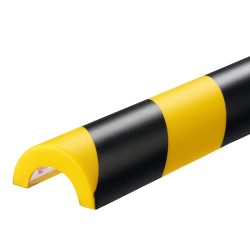 Profilo paracolpi P30 - per superfici tubolari - giallo/nero - Durable Profilo paracolpi P30 - per superfici tubolari - giallo/nero - Durable