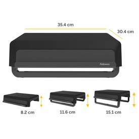 Supporto monitor Breyta - pieghevole - 8,2 x 35,4 x 30,4 cm - nero - Fellowes