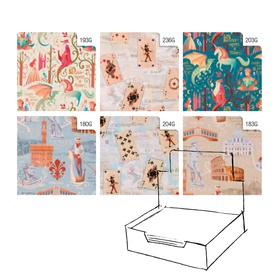 Carta regalo Vintage - 100 fogli - 70x100cm - fantasie assortite - Rex Sadoch
