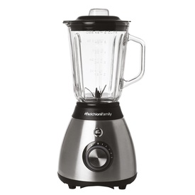 Frullatore Frullo Glass - con bicchiere in vetro - 600 W - nero/argento- Melchioni family