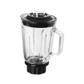 Frullatore Frullo Glass - con bicchiere in vetro - 600 W - nero/argento- Melchioni family