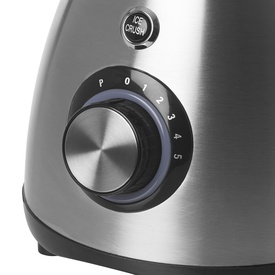 Frullatore Frullo Glass - con bicchiere in vetro - 600 W - nero/argento- Melchioni family