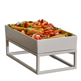 Stand buffet GN 1/3 - 32,5 x 17,6 x 16 cm - metallo -  bianco - Leone