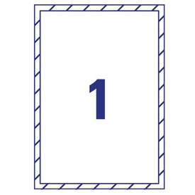 Etichette adesive per finestre - in carta - con pellicola - laser - rimovibili - 210 x 297 mm - 1et/fg - 10 fogli - bianco - Avery