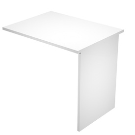 Allungo reversibile dx/sx per scrivanie Easy - 80 x 60 cm - con fianchipannello - Bianco