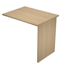Allungo reversibile dx/sx per scrivanie Easy - 80 x 60 cm - con fianchipannello - rovere