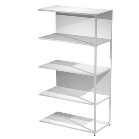 Modulo aggiuntivo per libreria Modular - 90 x 44 x 161 cm - struttura metal bianco - bianco
