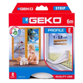 Guarnizione adesiva per isolamento STRIP - fessura 1-3 mm - 6 m - gomma- bianco - Geko
