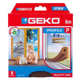 Guarnizione adesiva per isolamento STRIP - fessura 2-5 mm - 6 m - gomma- marrone - Geko