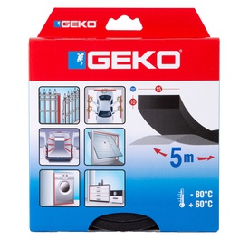 Guarnizione adesiva per serramenti MUSS - 15 x 10 mm x 5 m - neoprene -nero - Geko