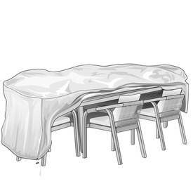 Telo di copertura Special - per tavolo e sedie - 110 x 240 x 80 cm - PU- Verdemax